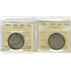 Image 1 : Nlfd 1876H 50¢ VG10 & 1888 G6.  Lot of 2 ICCS coins.