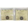Image 1 : 1891 5¢ Obv 5 & 1892 Obv 2 ICCS VF30.  Lot of 2 coins.