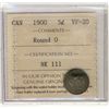 Image 1 : 1900 5¢ Round 0 ICCS VF20.