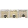 Image 1 : 1940 5¢ MS63, 1941 MS62 & 1942 Nickel MS64.  Lot of 3 ICCS graded coins.