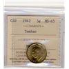 Image 1 : 1942 5¢ Tombac ICCS MS65.