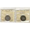 Image 1 : 1872H 25¢ Obv 2 & 1874H ICCS VF20.  Lot of 2 coins