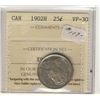 Image 1 : 1902H 25¢ ICCS VF30.