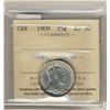 Image 1 : 1909 25¢ ICCS AU50.  Lustrous white issue.