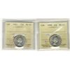 Image 1 : 1958 25¢ & 1963 ICCS MS65. Lot of 2 coins.