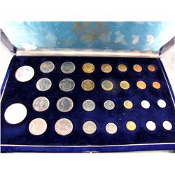 Thailand Royal Mint Lot;  Includes 1963 Coin set in Blue velvet case,  30 different coins including 