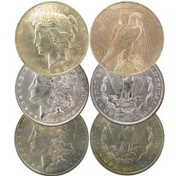 USA 1886, 1889 $1 & 1922; Lot of 3 gem BU issues.