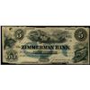 Image 1 : The Zimmerman Bank; 185_ $5 CH-185-12-08-06R. Looks Fine but with border issues.  Several small tear