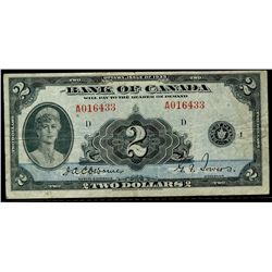 1935 $2 BC-3 #A016433.  F/VF issue.