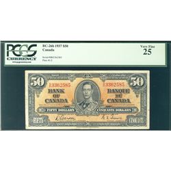 1937 $50 BC-26b #BH3362585 PCGS VF25.  Bright example.