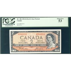 1954 $2 BC-30b Devil's Face #IB4453211 PCGS AU53. Looks better than the grade assigned.