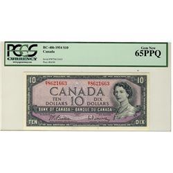 1954 $10 BC-40b #WT8621663 PCGS GEM UNC65PPQ.  Nice Gem.