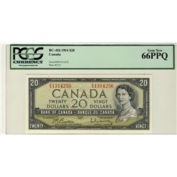 1954 $20 BC-41b #EW1314256 PCGS GEM UNC66PPQ.  Great example.