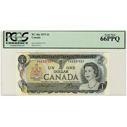 1973 $1 BC-46a #PA6237357 PCGS GEM UNC66PPQ.  A perfect example.