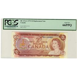 1974 $2 BC-47aA-i #ABX1033531 PCGS GEM UNC66PPQ.  A superb Gem example.
