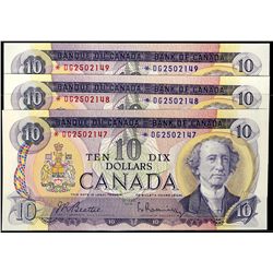 1971 $10 BC-49aA #*DG2502147 - 2149.  Lot of 3 notes all nice Original Choice UNC.
