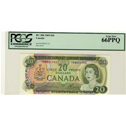 1969 $20 BC-50b #YB8021742 PCGS GEM UNC66PPQ.  Scarce this nice.