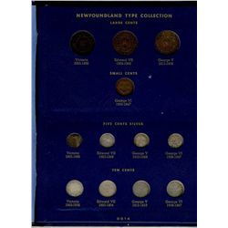 Newfoundland Type Collection (Whitman holder);  Includes Nfld 1¢ 1894, 1909, 1936, 1940, 5¢ 1882H, 1