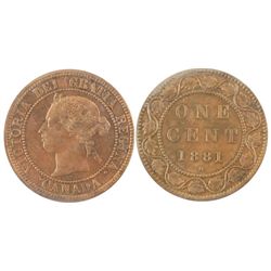 1881H 1¢ ICCS MS64RD.  75% red and lustrous issue.