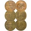 Image 1 : 1931 1¢, 1932 & 1933.  Lot of 3 coins all UNC with lustre and RB in colour.