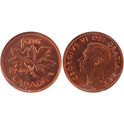 1949 1¢ A to Dent ICCS MS64RD.  Full lustrous Red issue