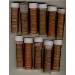 1958 1¢ to 1968 BU Roll Date Set.  Includes one of each date with exception of 1959 in tube.