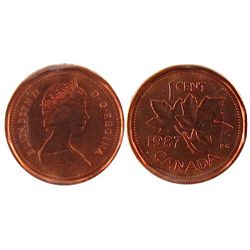 1987 1¢ ICCS MS66RD.