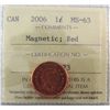 Image 1 : 2006 1¢ Magnetic, ICCS MS63RD.