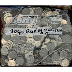 1922 5¢ to 1936.  A nice accumulation of 300 pcs VG to VF.  No key issues included.