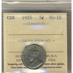 1925 5¢ ICCS VG10.