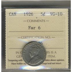 1926 Fr 5¢ ICCS VG10.