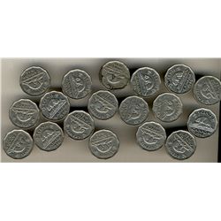 1946 5¢;  Lot of 18 coins several with die varieties on the 6.  Includes 6/6 varieties and other int
