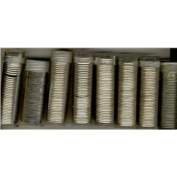 1964 5¢ to 1967 BU Roll Date Set.  Includes two of each date in tubes. 8 rolls.