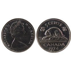 1974 5¢ ICCS MS66.  Top 5 graded.