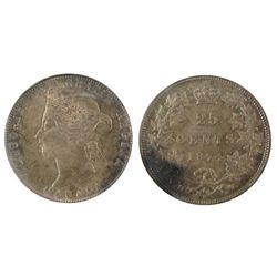 1874H 25¢ ICCS MS64.  Attractive fog of gold with strong underlying lustre.