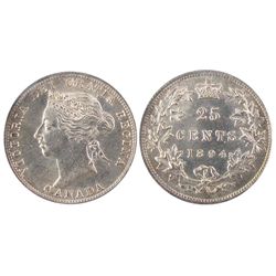 1894 25¢ ICCS MS64.  Superb eye appeal.  Lustrous white issue.