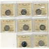 Image 1 : 1904 25¢, 1907, 1915, 1918, 1920, 1933 & 1938.  Also includes 1991 25¢ MS64.  Lot of 7 ICCS pcs G4 t