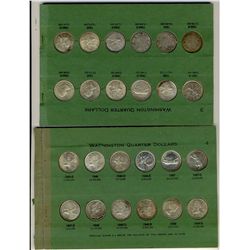 1929 25¢, 1931, 1935 Good /VG, 1960-1967(21).  Lot of 24 pcs, 1960+ issues lustrous AU to BU.