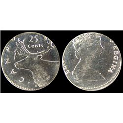 Undated 25¢ ERROR example.  Struck on a 10¢ planchet.  UNC.