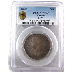 1870 50¢ LCW PCGS VF35.  Lightly toned.