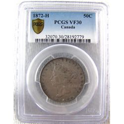 1872H 50¢ PCGS VF30.  Lightly toned.