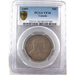 1909 50¢ PCGS VF30.  Tougher issue to find in above average grades.
