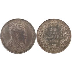 1910 50¢ Edward PCGS AU50.  Well struck issue.  Nice lustre underneath.