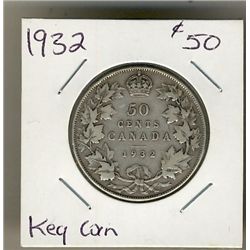 1932 50¢ VG.  Key issue.
