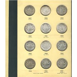 1937 50¢ to 1965 complete date set with exception of 1947 MLC7R.  Includes  a nice 1946 Hoof  & 1948