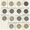 1940 50¢, 1942(4), 1943, 1944, 1945, 1949(2), 1950, 1959, 1960, 1963 & 1964.  Lot of 15 coins VG to 