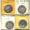 Image 1 : 1949 50¢1953 LD & 1955(2).    Lot of 4 coins all UNC.