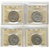 1938 50¢, 1953 LD Sf, 1947 C7R & 1950 No Des.  Lot of 4 ICCS coins VF20-VF30.
