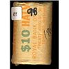 Image 1 : 1967 50¢ BU Roll.    Original roll wrapped by The Royal Bank of Canada.  Unopened and unsearched rol