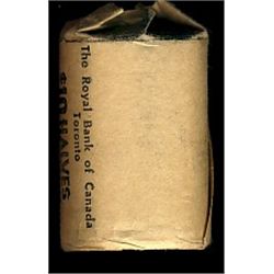 1967 50¢ BU Roll.    Original roll wrapped by The Royal Bank of Canada.  Unsearched rolls.